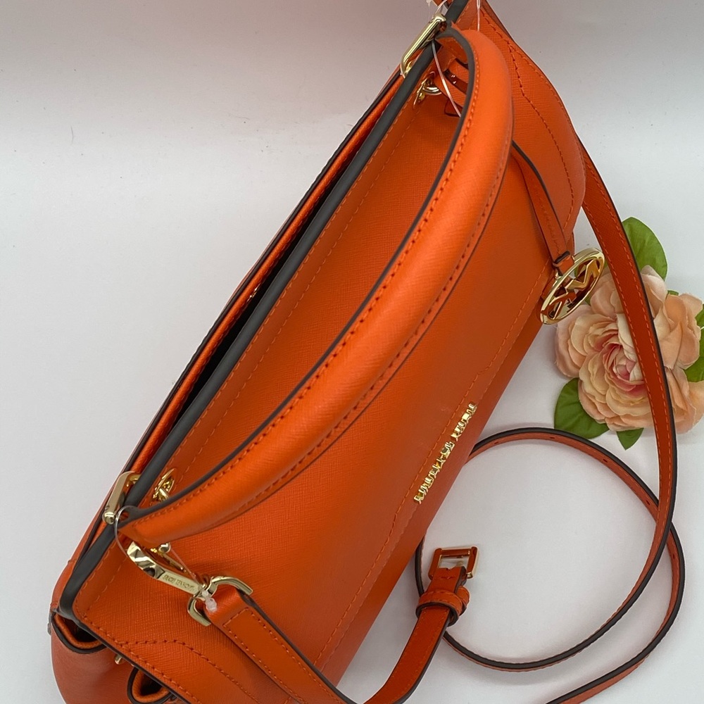 MICHAEL KORS TALIA LARGE TH SATCHEL CLEMENTINE - Picture 11 of 16